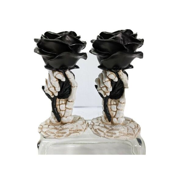 Yankee Candle Halloween Taper Holder Skeleton Black Rose  HolderPHANTASMAGORIA - Picture 1 of 7